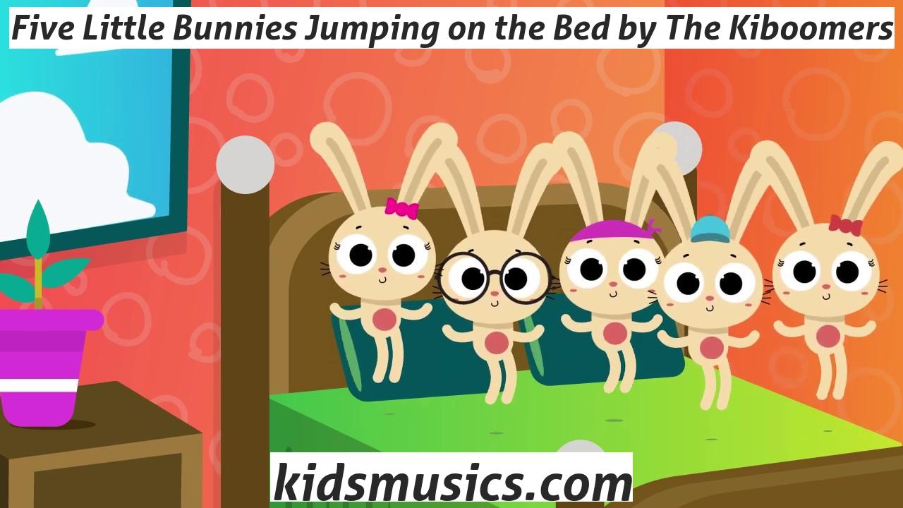 Five Little Bunnies Jumping on the Bed by The Kiboomers
