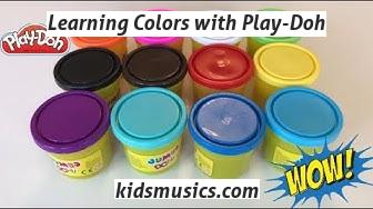 learning colors with play doh