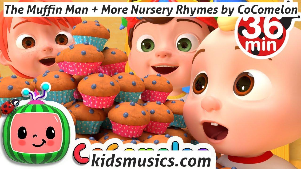 Kidsmusics The Muffin Man More Nursery Rhymes By Cocomelon Free Download Mp4 Video 720p Mp3 Pdf Lyrics Kids Music - muffin song roblox id free mp3 download